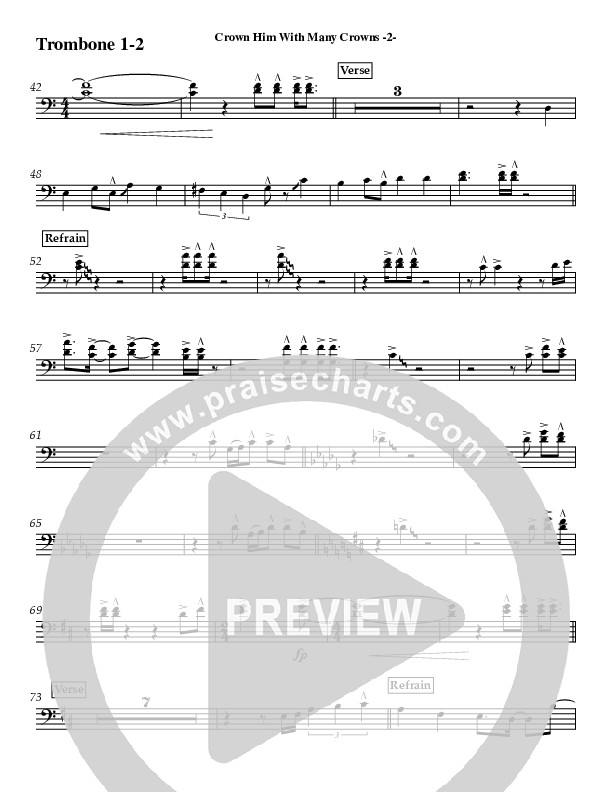 Crown Him (Instrumental) Trombone 1/2 (Jeff Anderson)