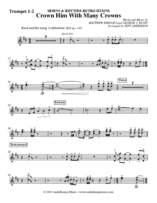 Crown Him (Instrumental) Trumpet 1,2 (Jeff Anderson)