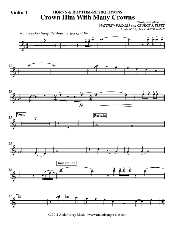 Crown Him (Instrumental) Violin 1 (Jeff Anderson)