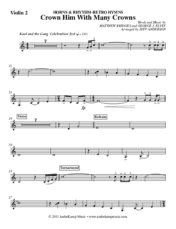 Crown Him (Instrumental) Violin 2 (Jeff Anderson)
