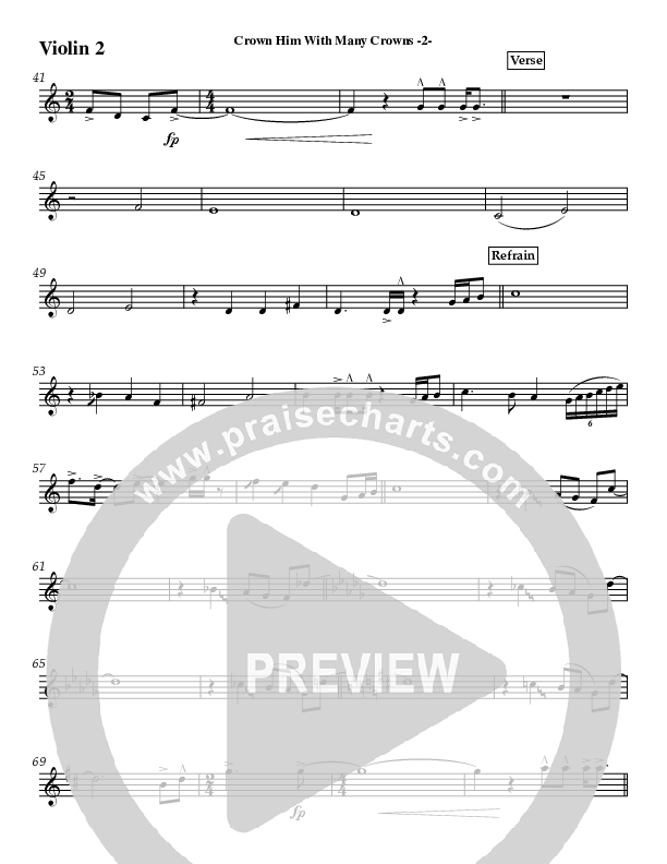Crown Him (Instrumental) Violin 2 (Jeff Anderson)