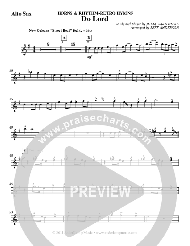 Do Lord (Instrumental) Alto Sax (Jeff Anderson)