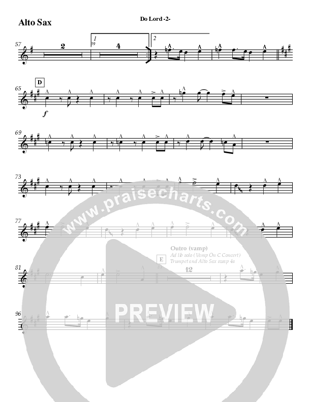 Do Lord (Instrumental) Alto Sax (Jeff Anderson)