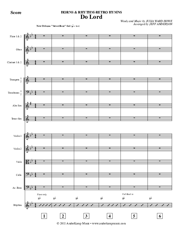 Do Lord (Instrumental) Conductor's Score (Jeff Anderson)