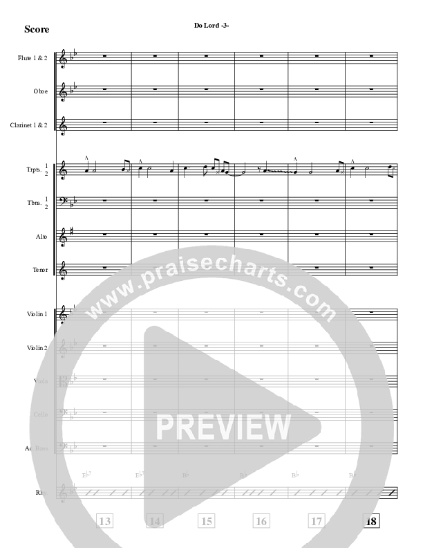 Do Lord (Instrumental) Conductor's Score (Jeff Anderson)