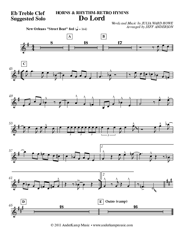 Do Lord (Instrumental) Eb Instruments (Jeff Anderson)