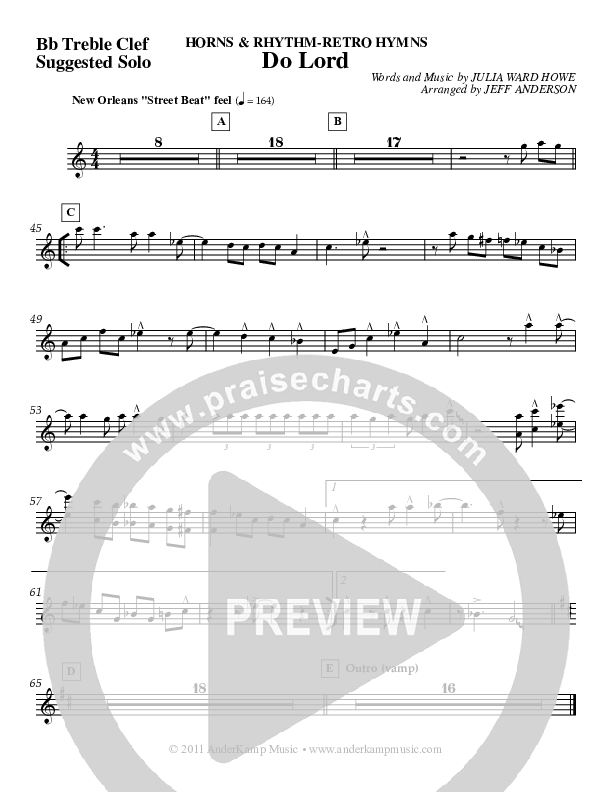 Do Lord (Instrumental) Eb Instruments (Jeff Anderson)