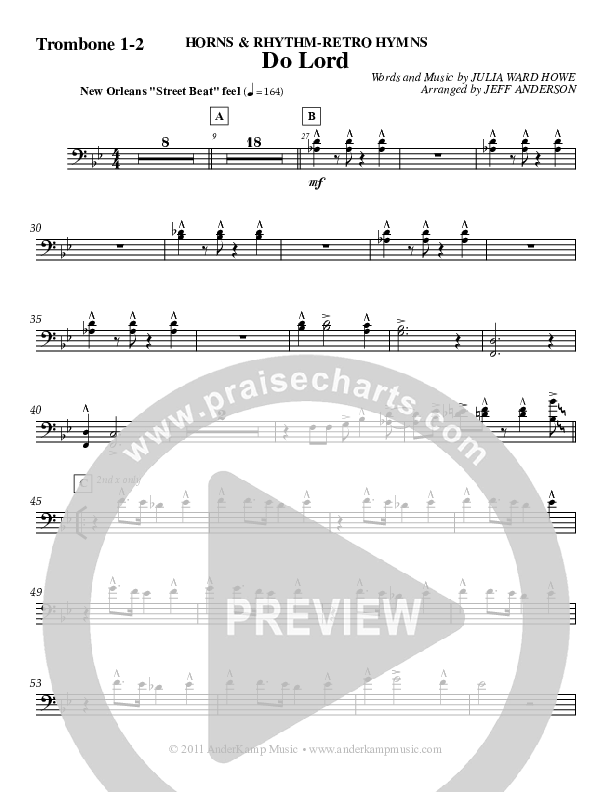 Do Lord (Instrumental) Trombone 1/2 (Jeff Anderson)