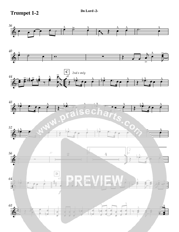 Do Lord (Instrumental) Trumpet 1,2 (Jeff Anderson)