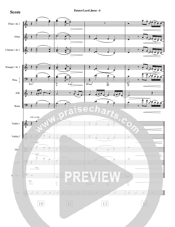 Fairest Lord Jesus (Instrumental) Conductor's Score (Jeff Anderson)