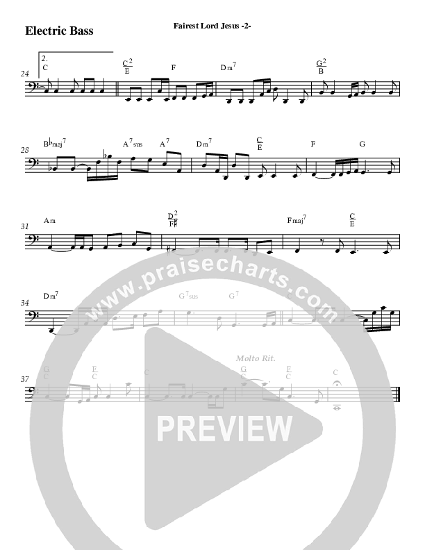 Fairest Lord Jesus (Instrumental) Electric Guitar (Jeff Anderson)