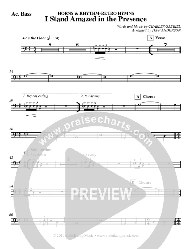 I Stand Amazed Bass Guitar (Jeff Anderson)