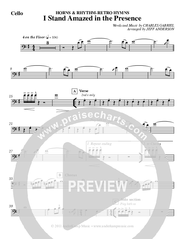 I Stand Amazed Cello (Jeff Anderson)