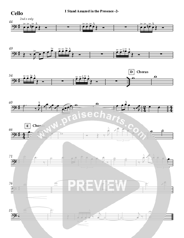 I Stand Amazed Cello (Jeff Anderson)