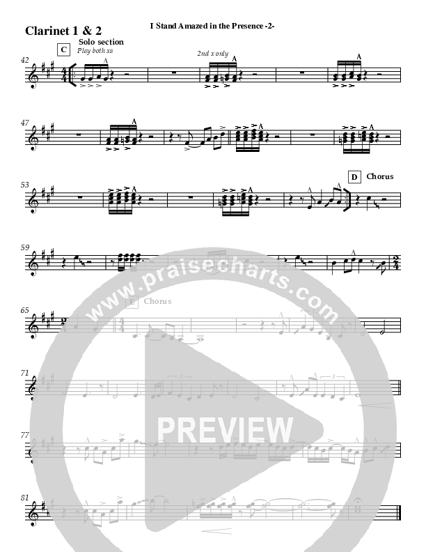 I Stand Amazed Clarinet 1/2 (Jeff Anderson)