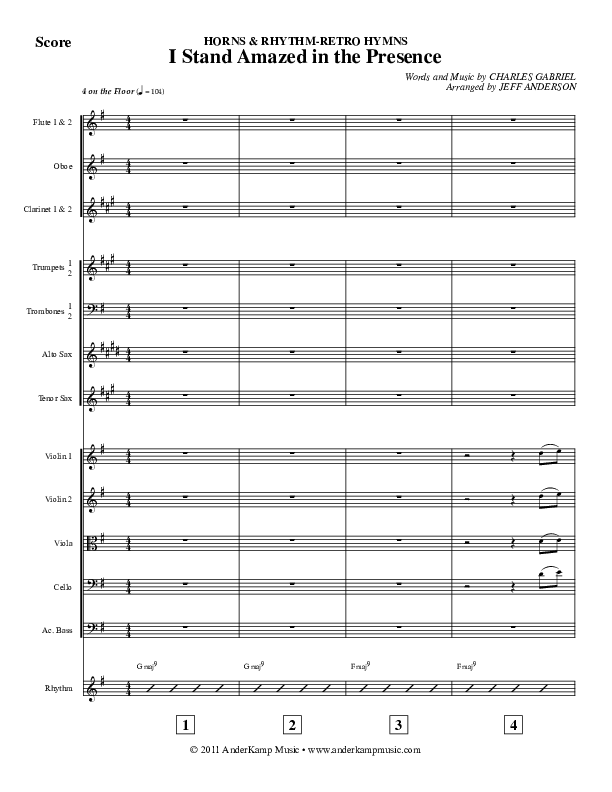 I Stand Amazed Conductor's Score (Jeff Anderson)