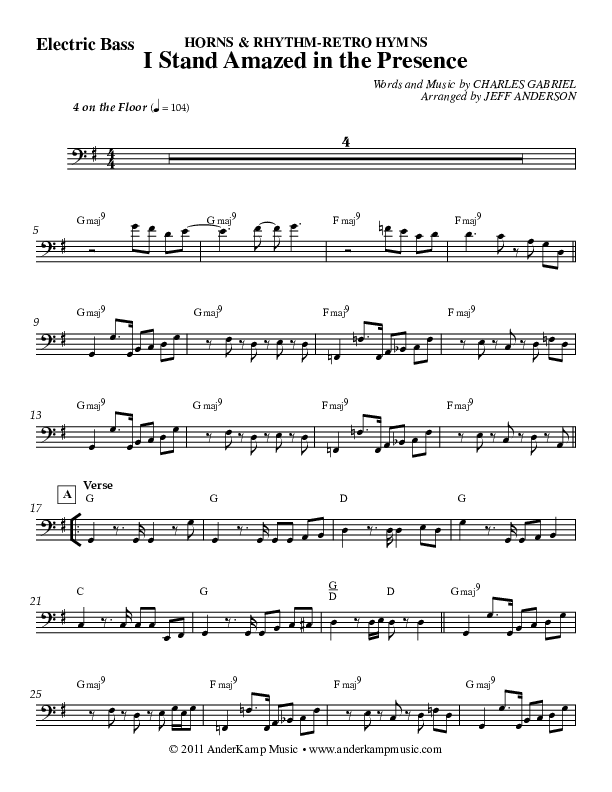 I Stand Amazed Electric Guitar (Jeff Anderson)