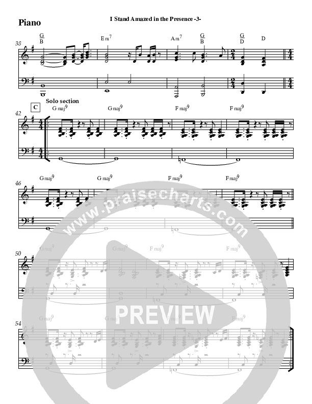 I Stand Amazed Piano Sheet (Jeff Anderson)