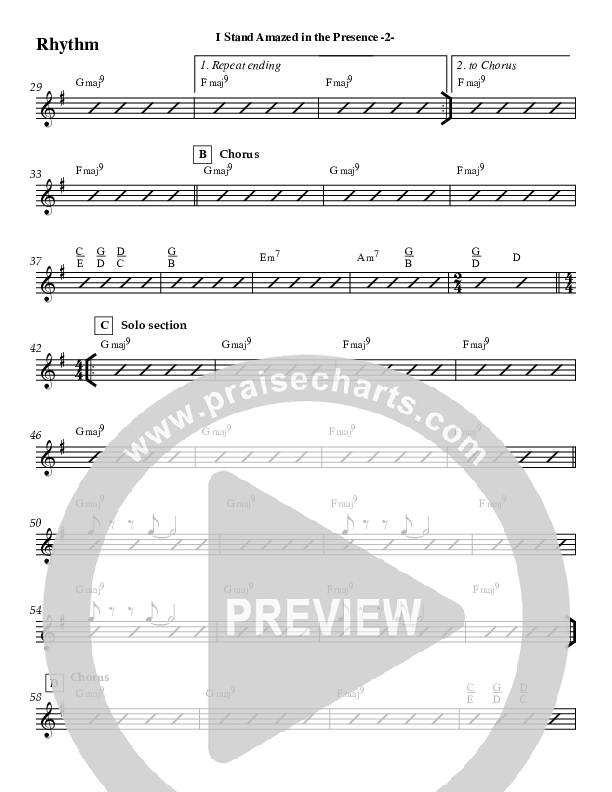 I Stand Amazed Rhythm Chart (Jeff Anderson)