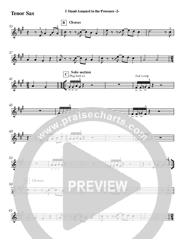 I Stand Amazed Tenor Sax 2 (Jeff Anderson)