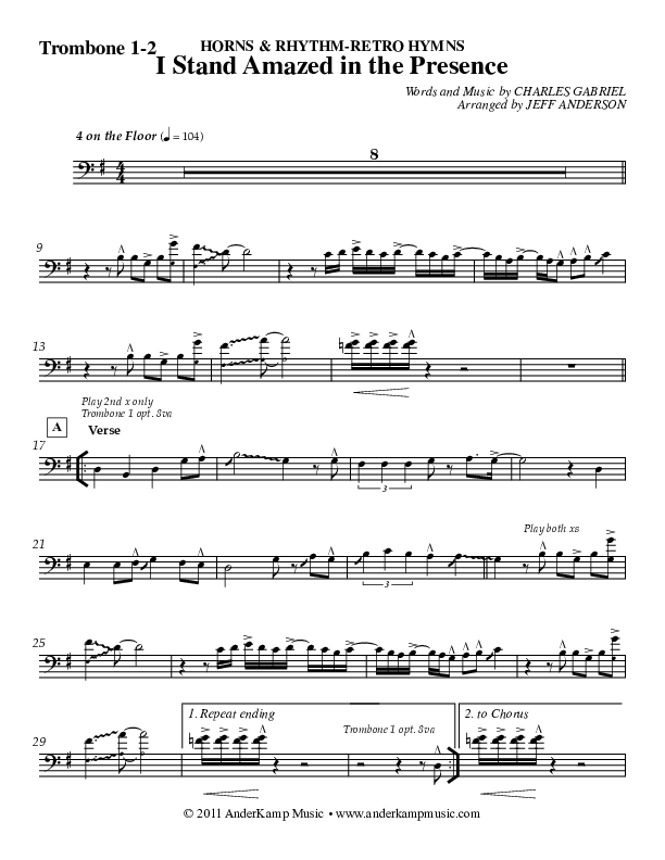 I Stand Amazed Trombone 1/2 (Jeff Anderson)