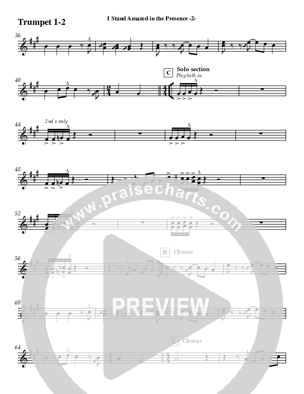 I Stand Amazed Trumpet 1,2 (Jeff Anderson)