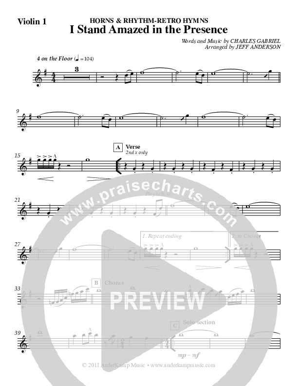 I Stand Amazed Violin 1 (Jeff Anderson)