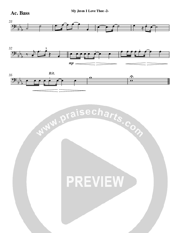 My Jesus I Love Thee Bass Guitar (Jeff Anderson)