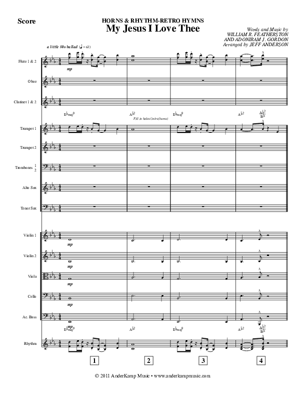 My Jesus I Love Thee Conductor's Score (Jeff Anderson)