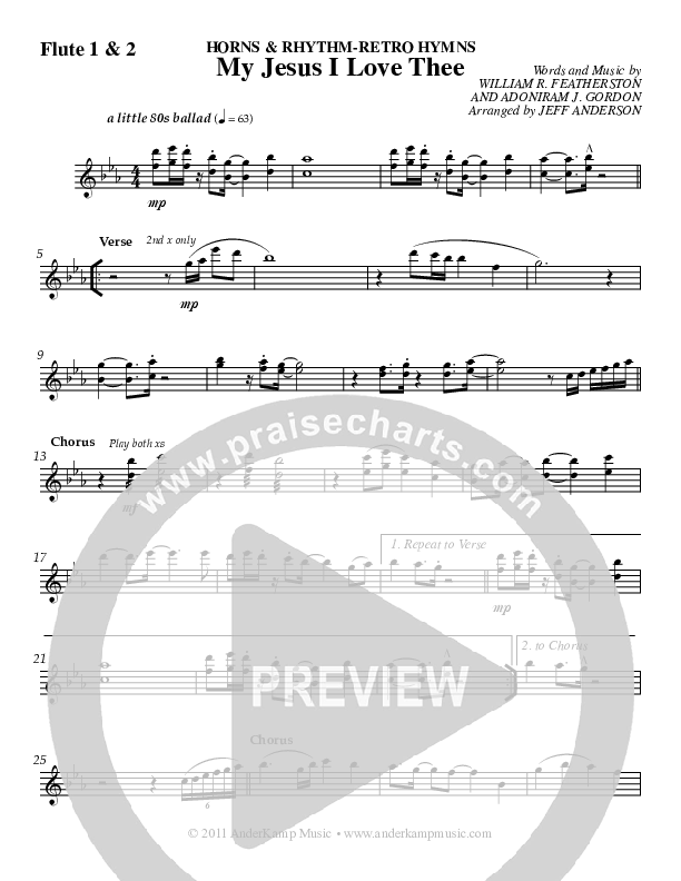 My Jesus I Love Thee Flute 1/2 (Jeff Anderson)