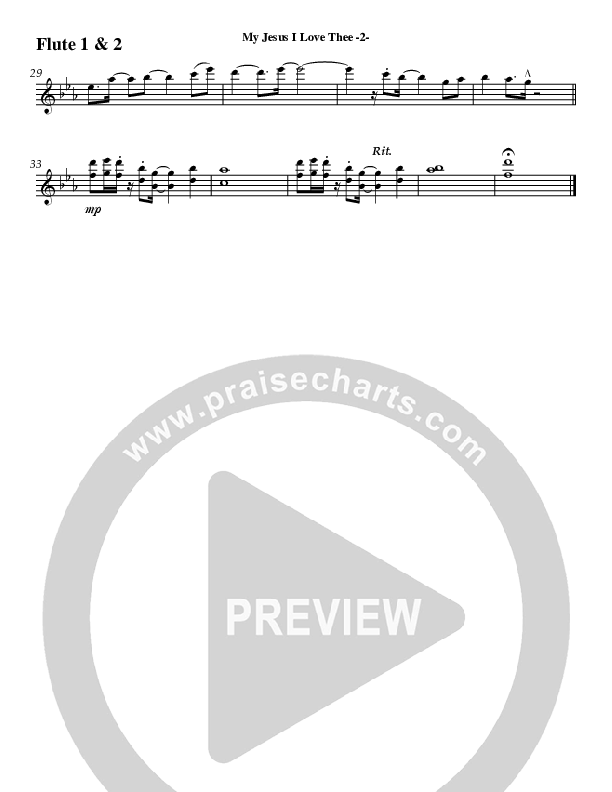 My Jesus I Love Thee Flute 1/2 (Jeff Anderson)