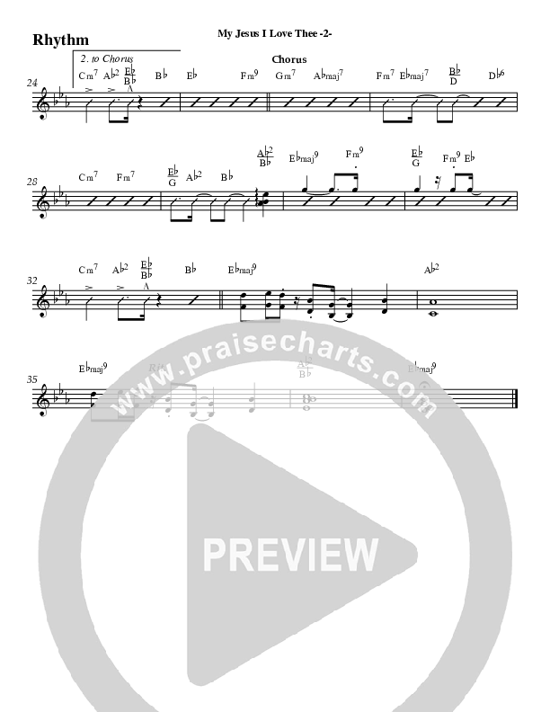 My Jesus I Love Thee Rhythm Chart (Jeff Anderson)