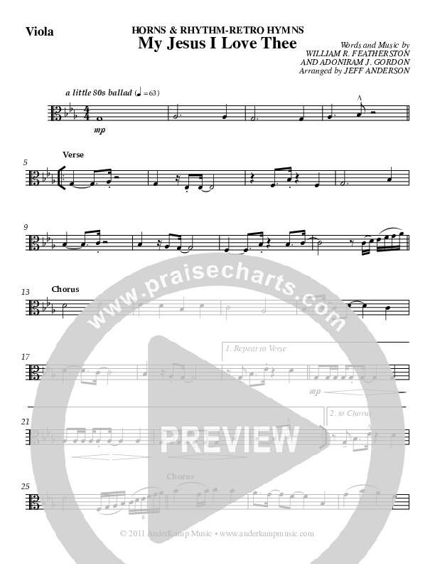My Jesus I Love Thee Viola (Jeff Anderson)