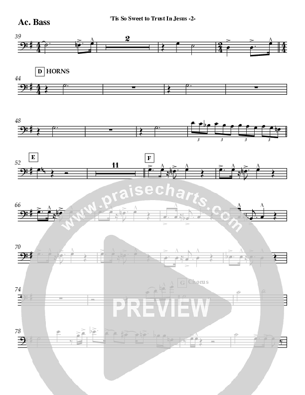 Tis So Sweet Bass Guitar (Jeff Anderson)