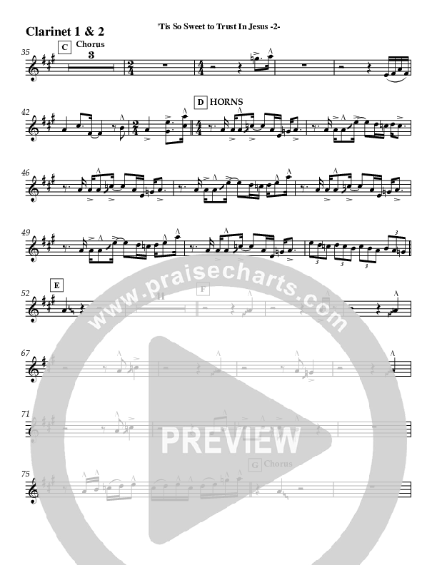 Tis So Sweet Clarinet 1/2 (Jeff Anderson)