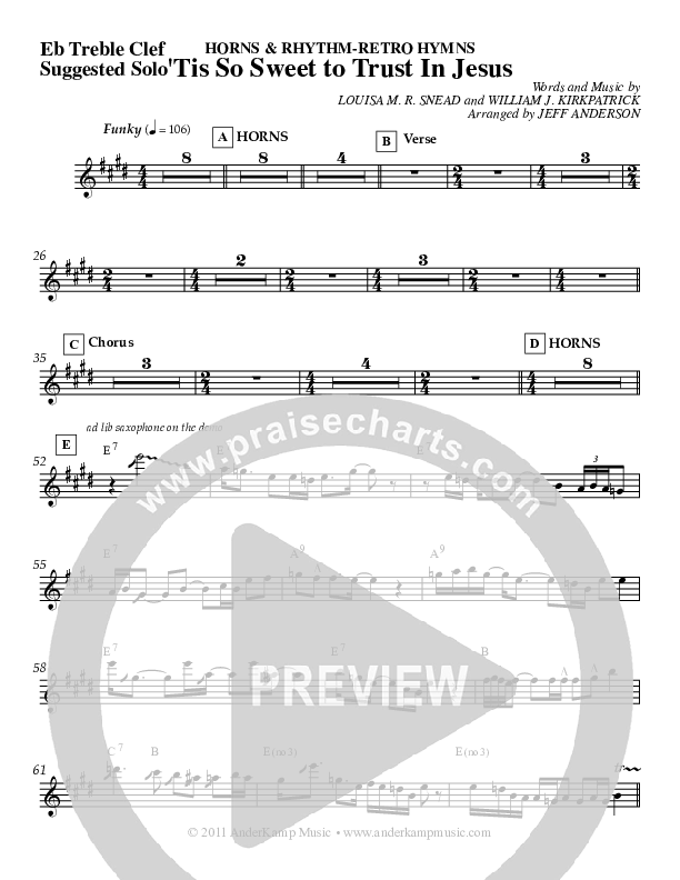 Tis So Sweet Eb Instruments (Jeff Anderson)