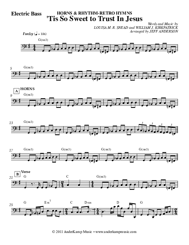 Tis So Sweet Electric Guitar (Jeff Anderson)