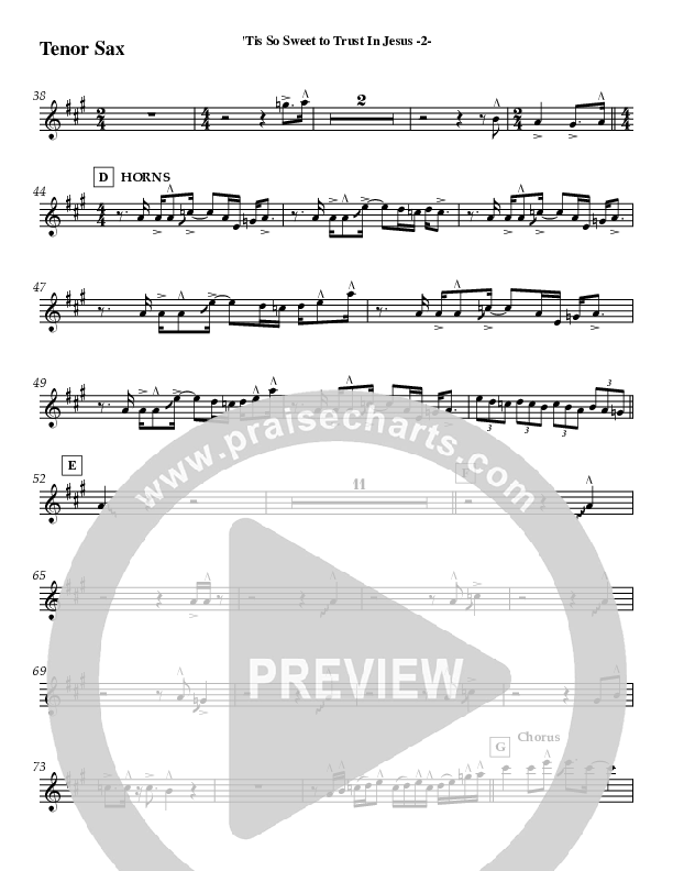 Tis So Sweet Tenor Sax 2 (Jeff Anderson)