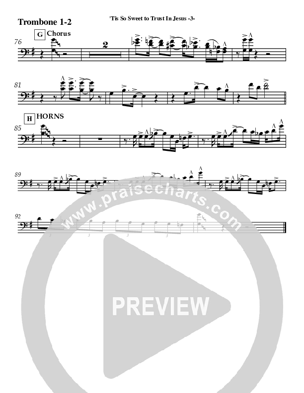 Tis So Sweet Trombone 1/2 (Jeff Anderson)