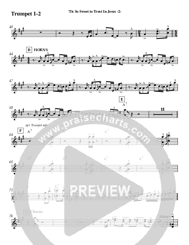 Tis So Sweet Trumpet 1,2 (Jeff Anderson)