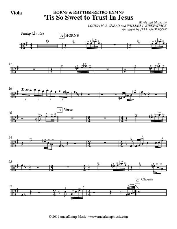 Tis So Sweet Viola (Jeff Anderson)