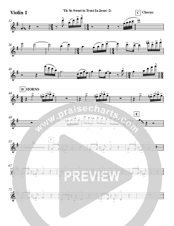 Tis So Sweet Violin 1 (Jeff Anderson)