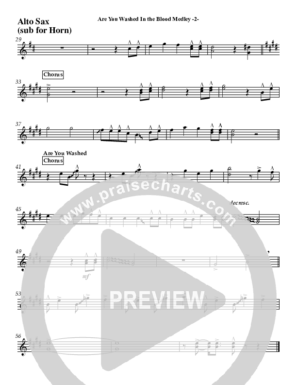 Are You Washed In The Blood Medley (Instrumental) Alto Sax (Jeff Anderson)