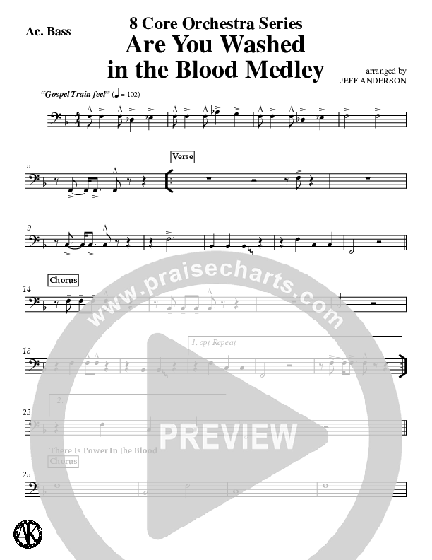 Are You Washed In The Blood Medley (Instrumental) Bass Guitar (Jeff Anderson)