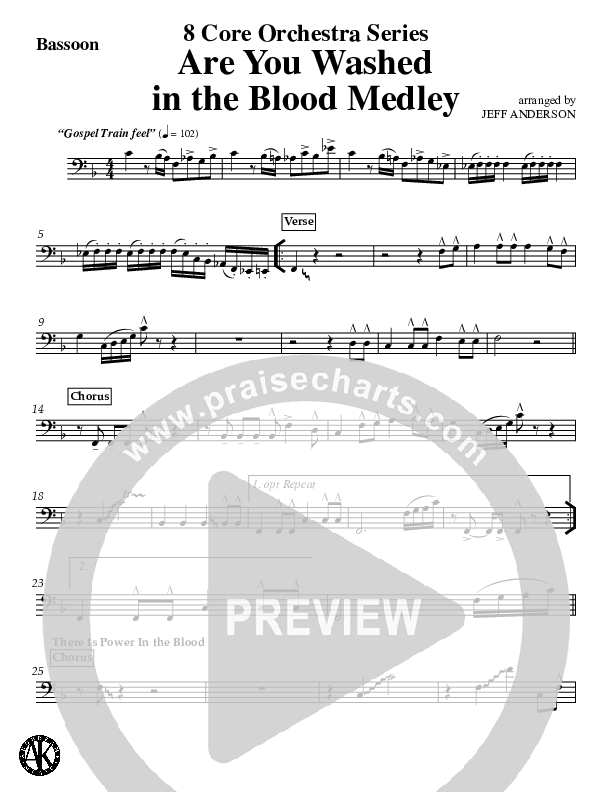 Are You Washed In The Blood Medley (Instrumental) Bassoon (Jeff Anderson)