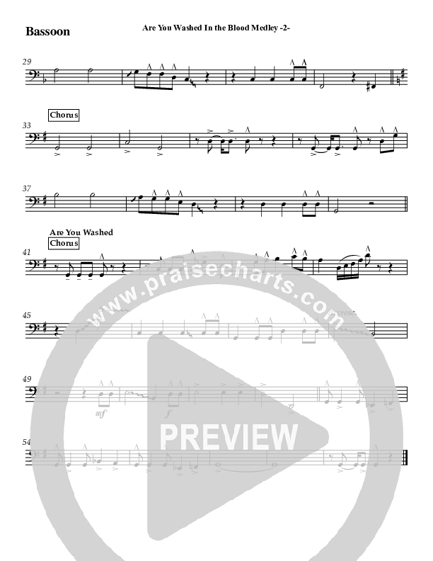 Are You Washed In The Blood Medley (Instrumental) Bassoon (Jeff Anderson)