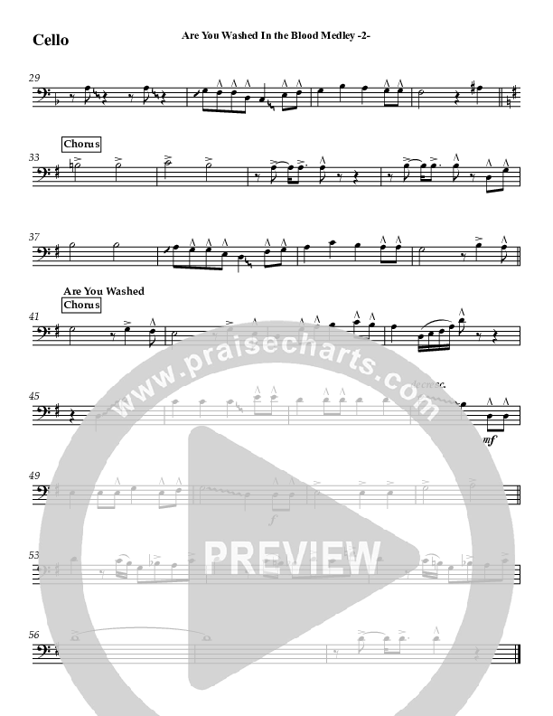 Are You Washed In The Blood Medley (Instrumental) Cello (Jeff Anderson)