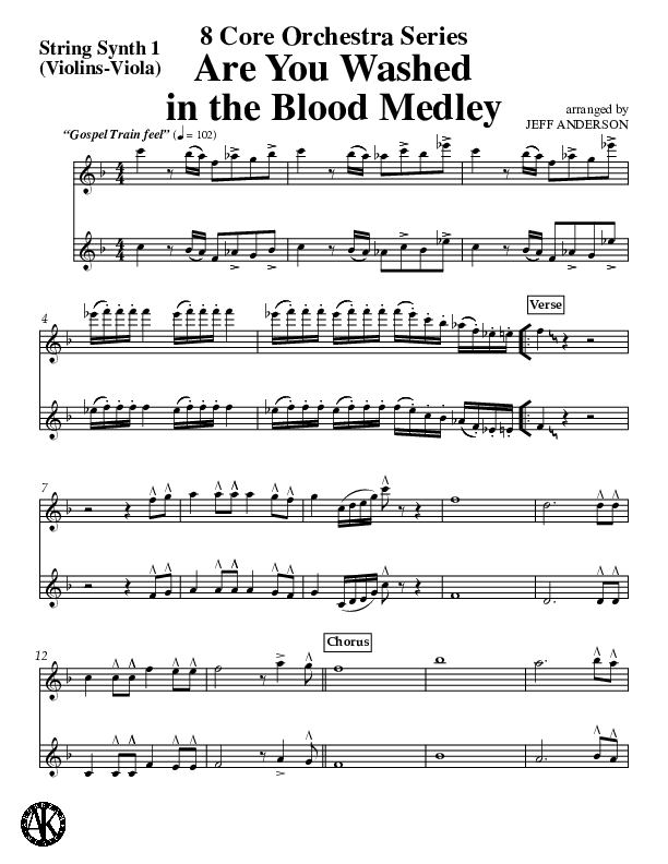 Are You Washed In The Blood Medley (Instrumental) Synth Strings (Jeff Anderson)