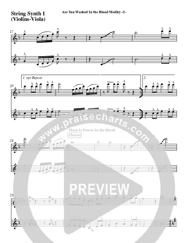 Are You Washed In The Blood Medley (Instrumental) Synth Strings (Jeff Anderson)