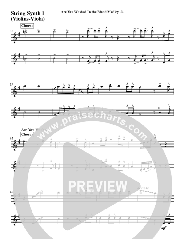 Are You Washed In The Blood Medley (Instrumental) Synth Strings (Jeff Anderson)